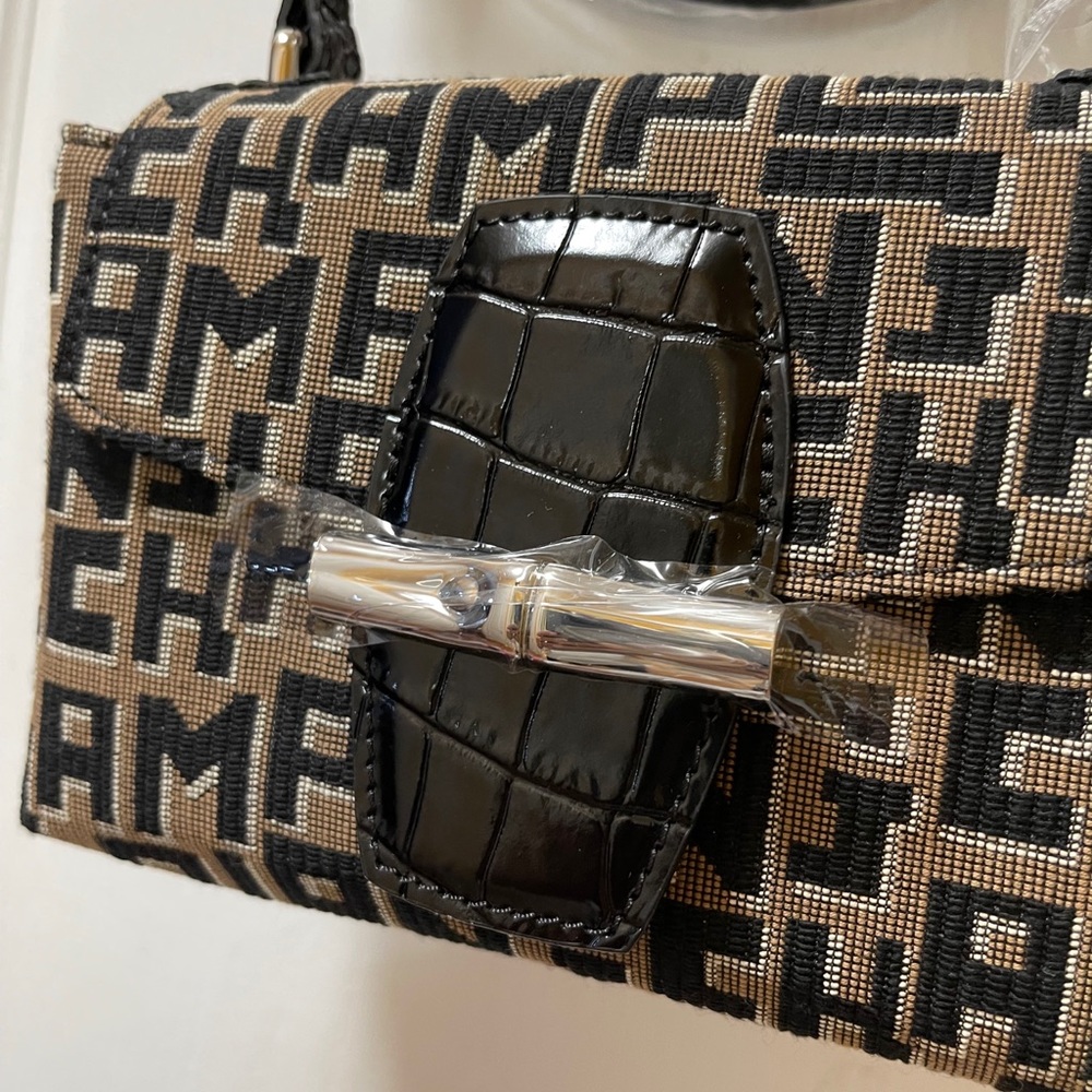 New LongChamp Roseau Jacquard LGP Crossbody Bag - Picture 2 of 6